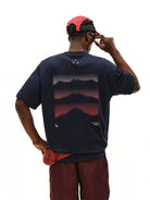 FPA Quick Dry Polka Dot T Shirt in Navy Blue - On Model