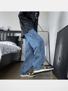MASONPRINCE Straight Leg Denim Jeans in Denim - On Model