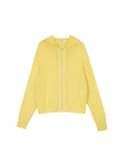 SIMPLE PROJECT Washi Paper Yarn Zip Up Hoodie in Yellow