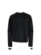 JCAESAR STUDIO Structural Seam Viscose Sweatshirt in Black