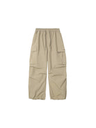 MEDM Multi Pocket Parachute Cargo Pants in Beige