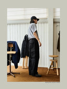 USAGE Heavyweight Ripstop M51 Cargo Pants in Black - On Male Model