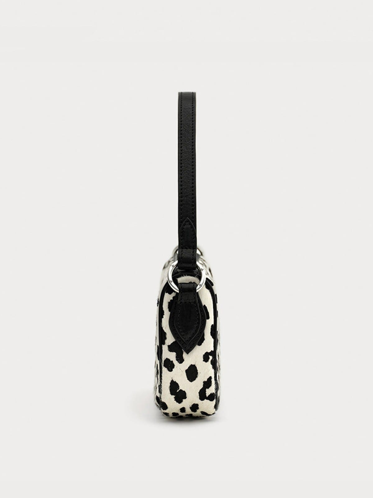 SMFK Cross Badge Leather Shoulder Bag in White