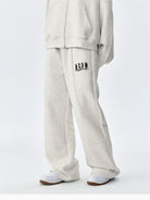 MEDM Cotton Blend Straight Leg Sweatpants in Heather Gray - On Model