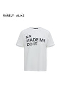 RARELY ALIKE Anniversary Slogan Cotton T Shirt in White