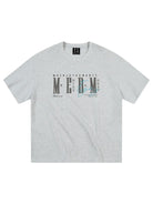 MEDM Vintage Logo Typography Cotton T Shirt in Heather Gray